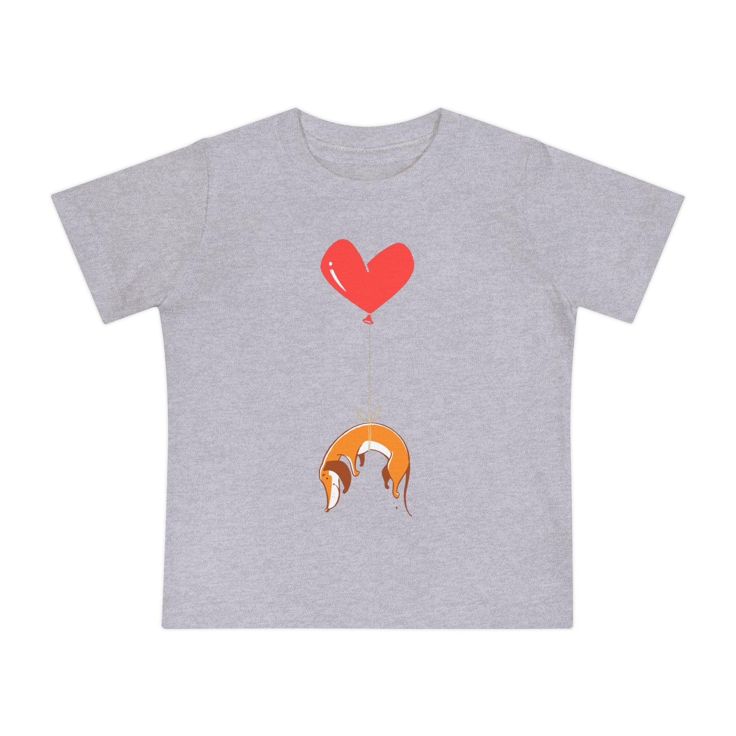 Wiener Dog on Heart Strings Baby Graphic Tee