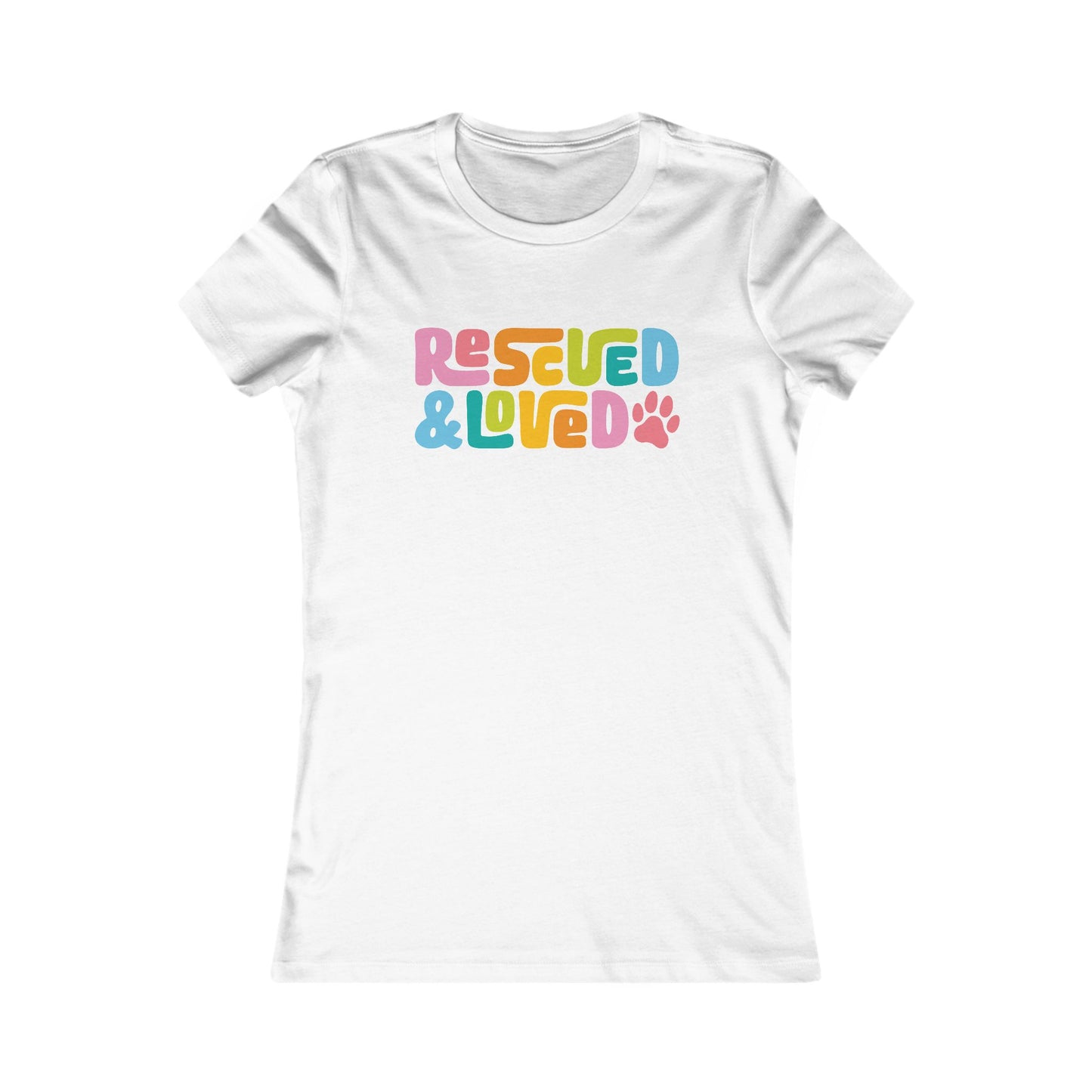 Rescued & Loved Women's Fitted Tee