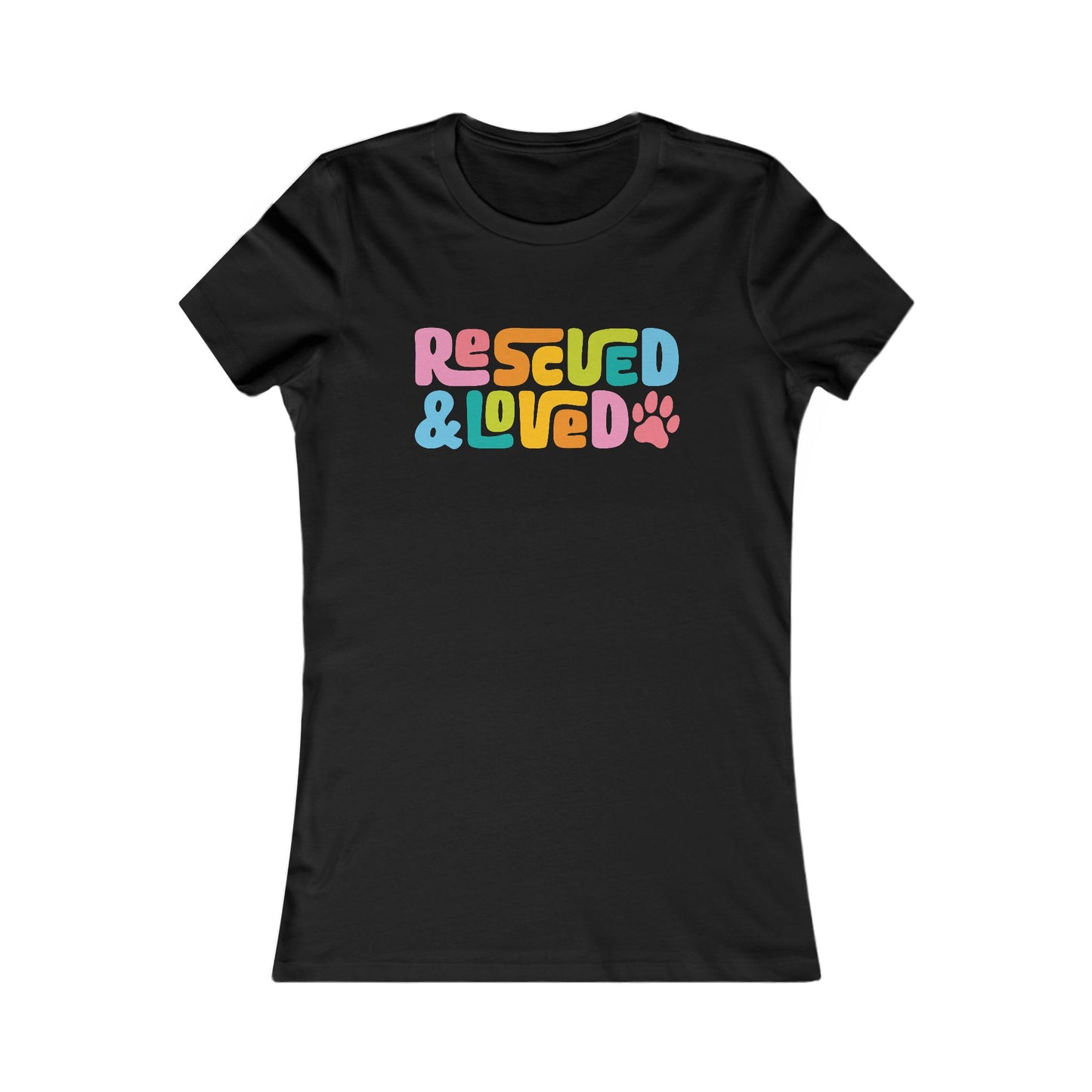 Rescued & Loved Women's Fitted Tee