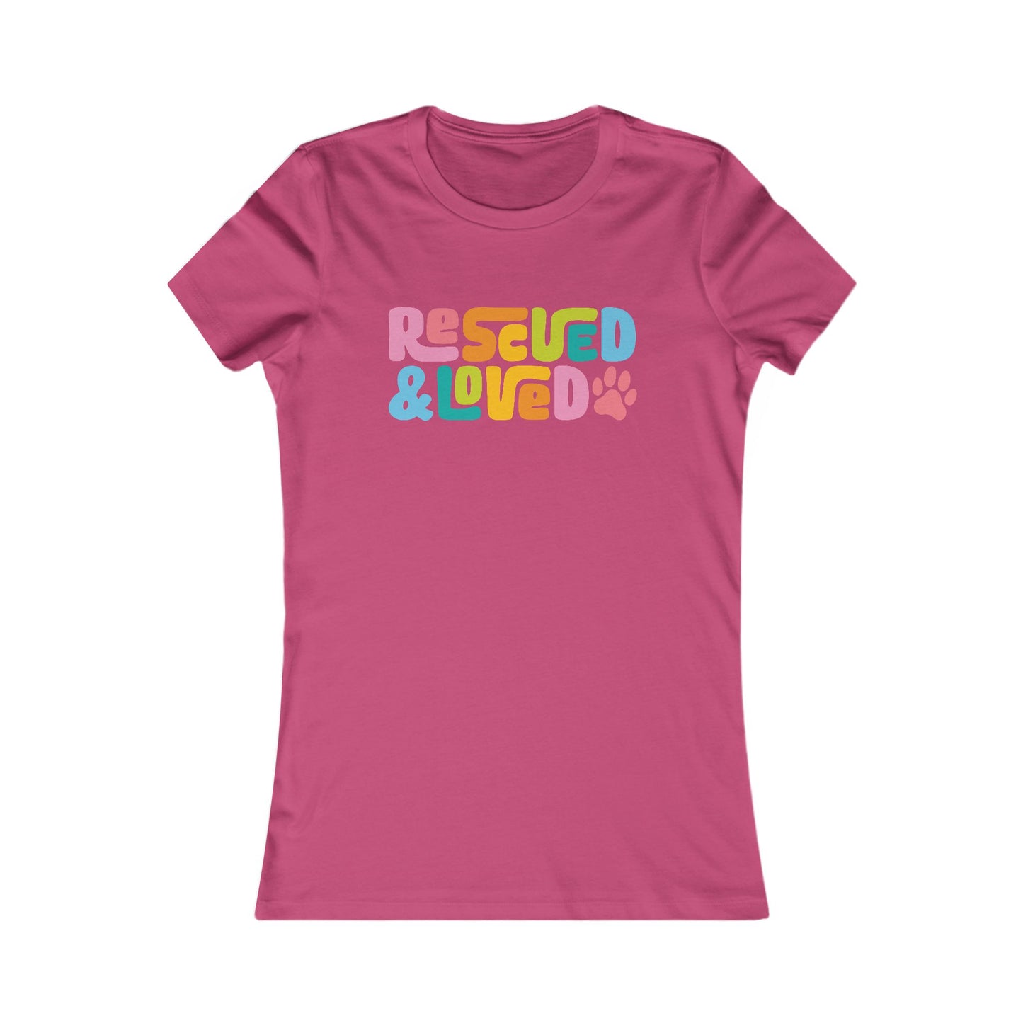 Rescued & Loved Women's Fitted Tee