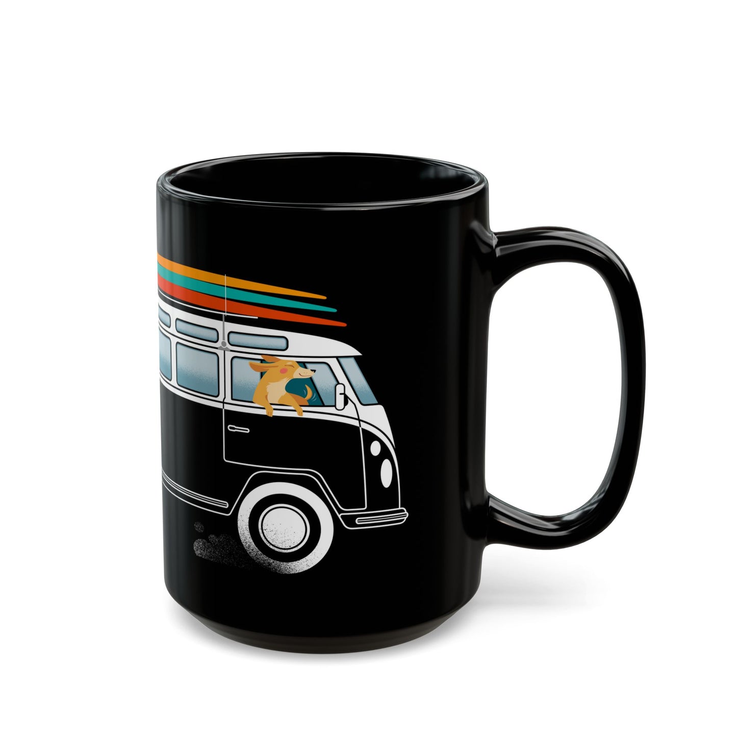 Surf Dog 15oz Black Mug