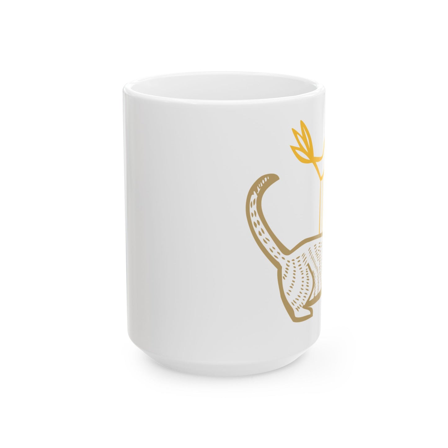 Cat Bird Ceramic Mug 15oz
