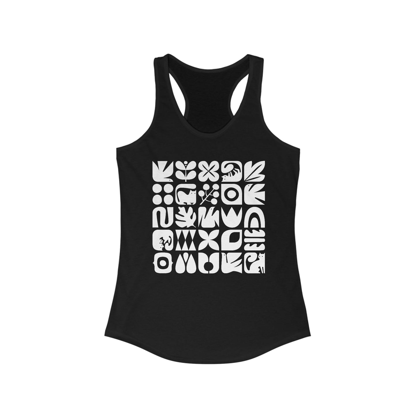 Cats and Birds Graphic Women's Racerback Tank Top