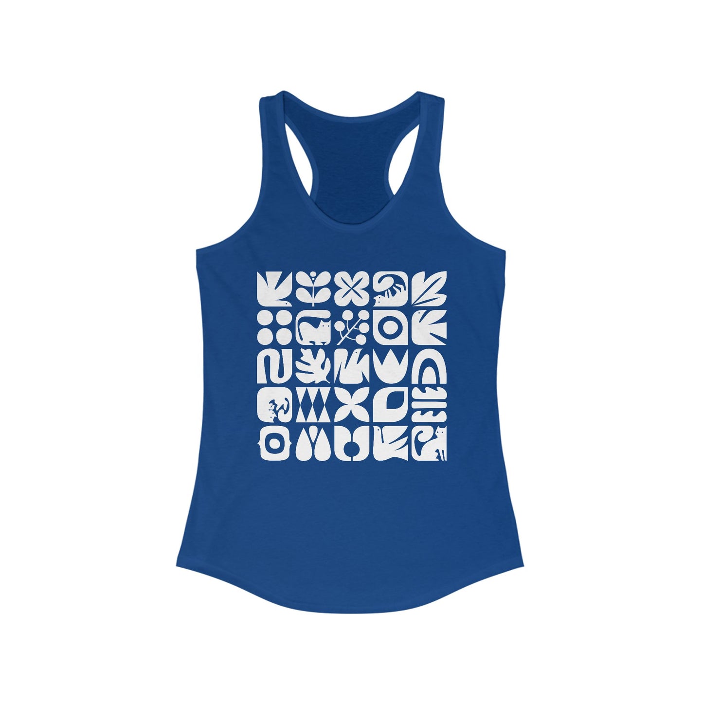 Cats and Birds Graphic Women's Racerback Tank Top