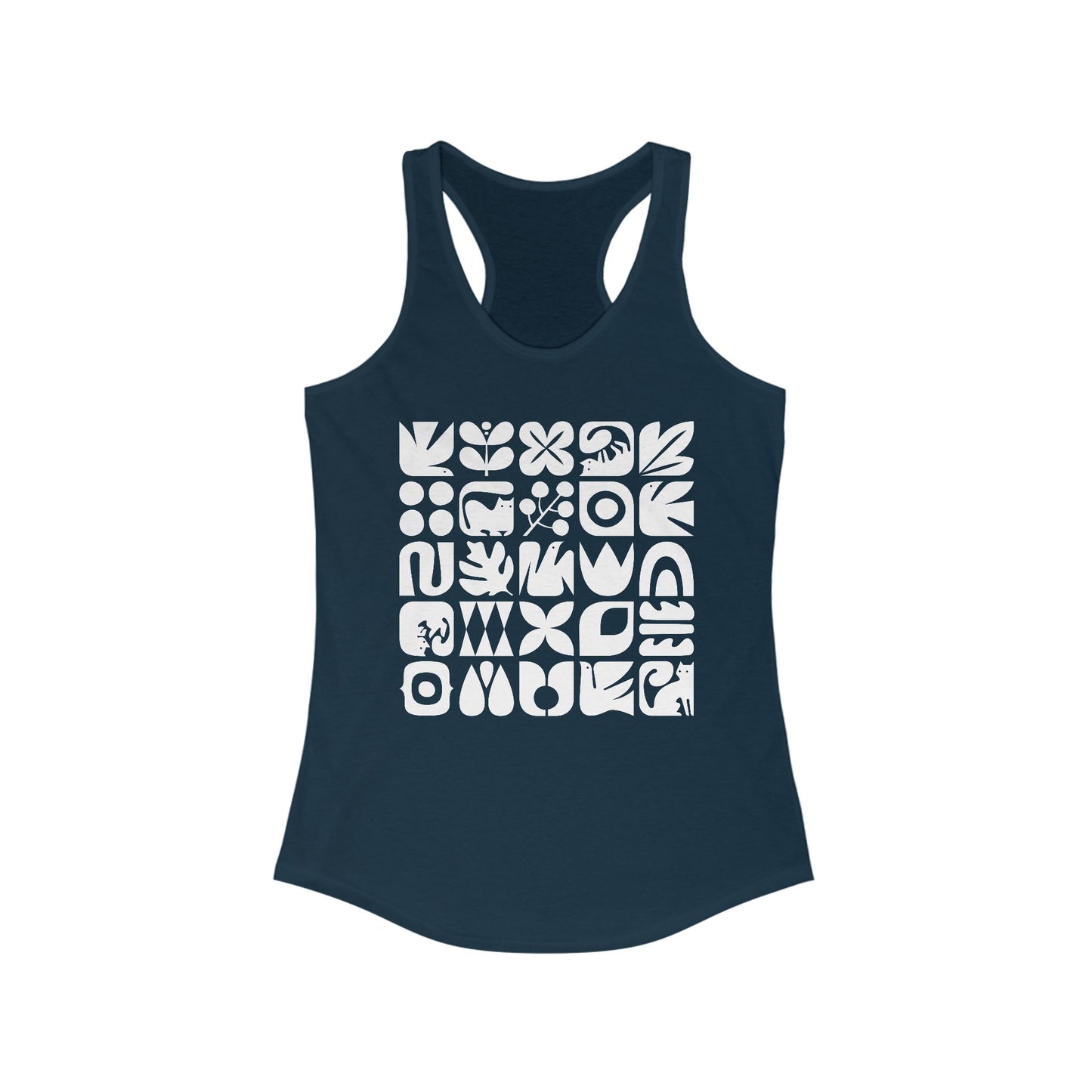 Cats and Birds Graphic Women's Racerback Tank Top