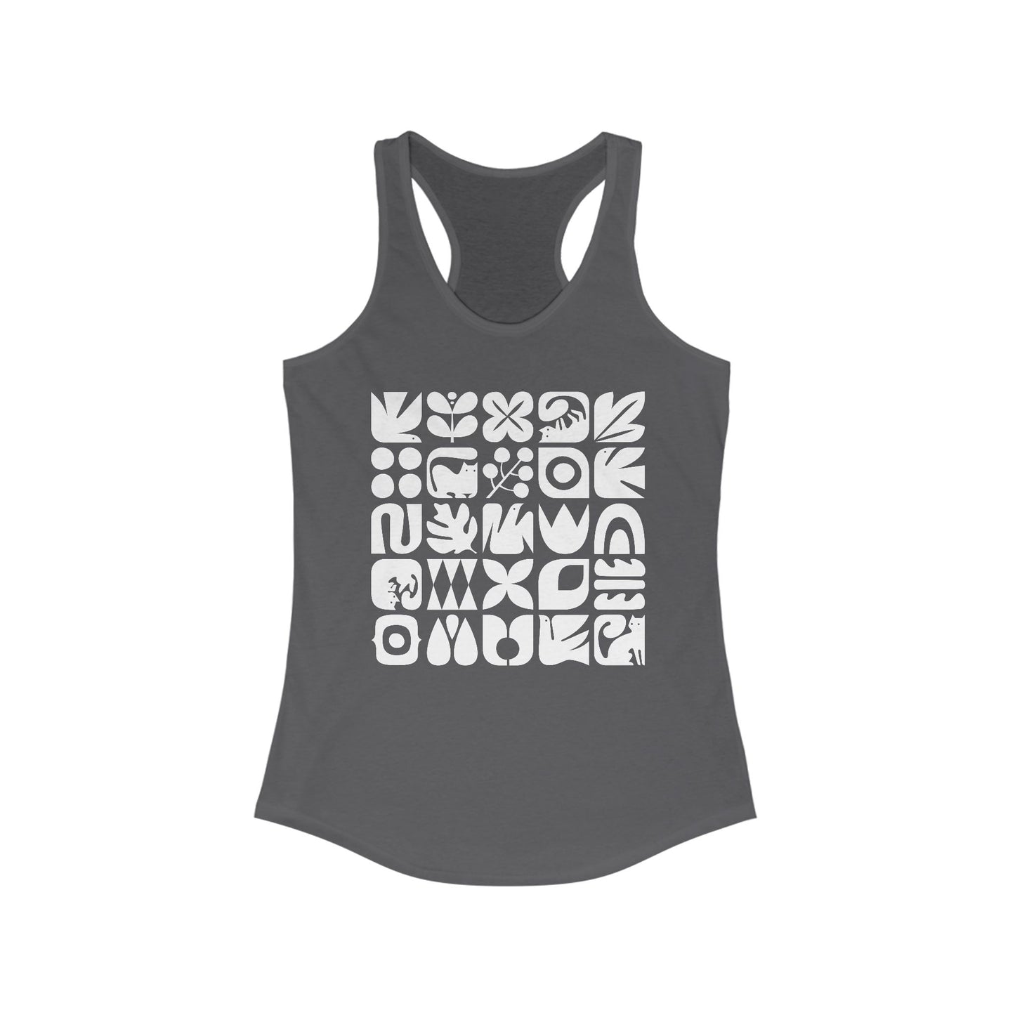 Cats and Birds Graphic Women's Racerback Tank Top