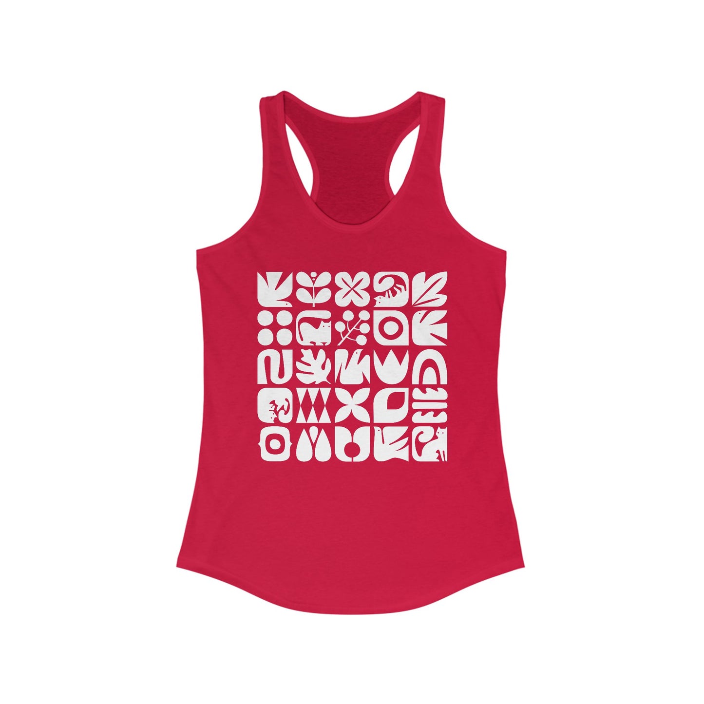 Cats and Birds Graphic Women's Racerback Tank Top