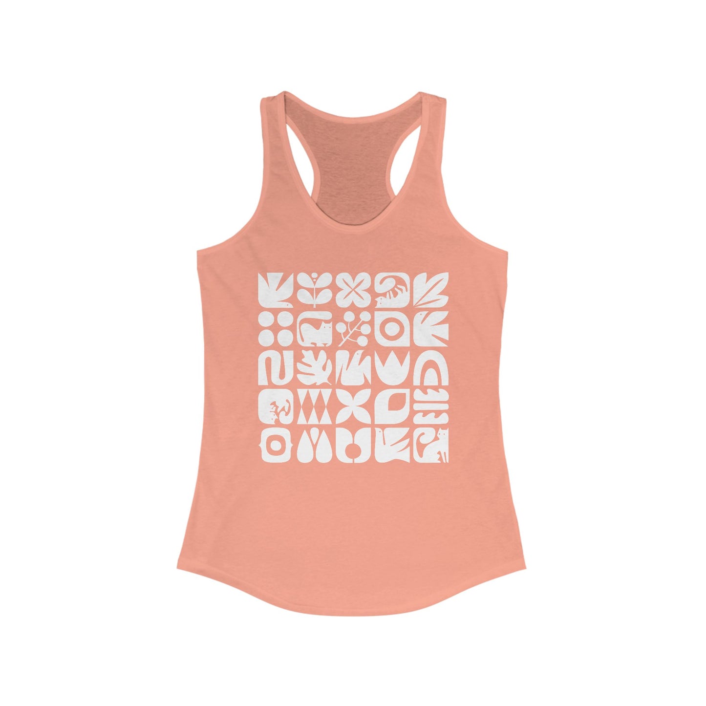 Cats and Birds Graphic Women's Racerback Tank Top