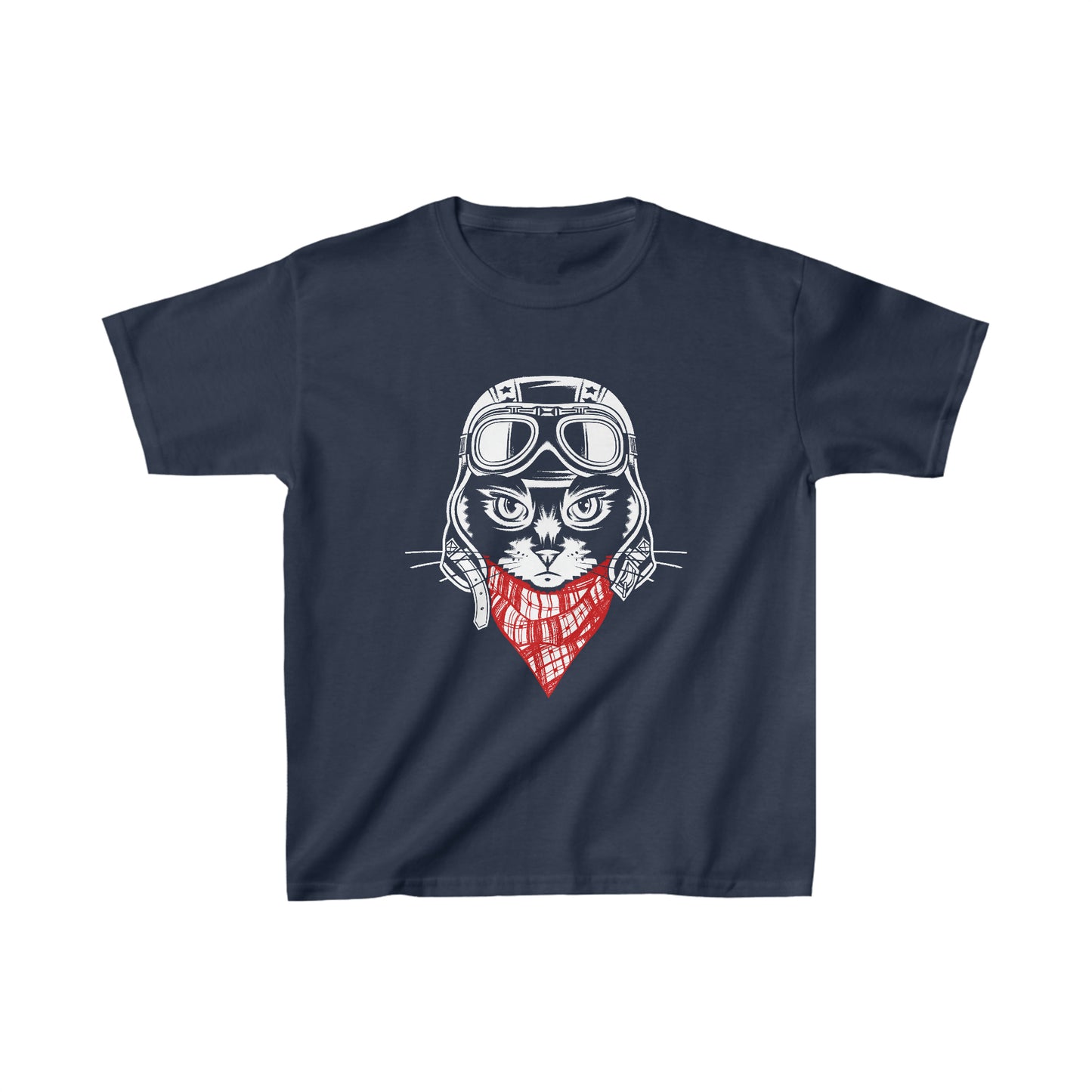 Motorcycle Cat Kid’s Heavy Cotton Graphic Tee