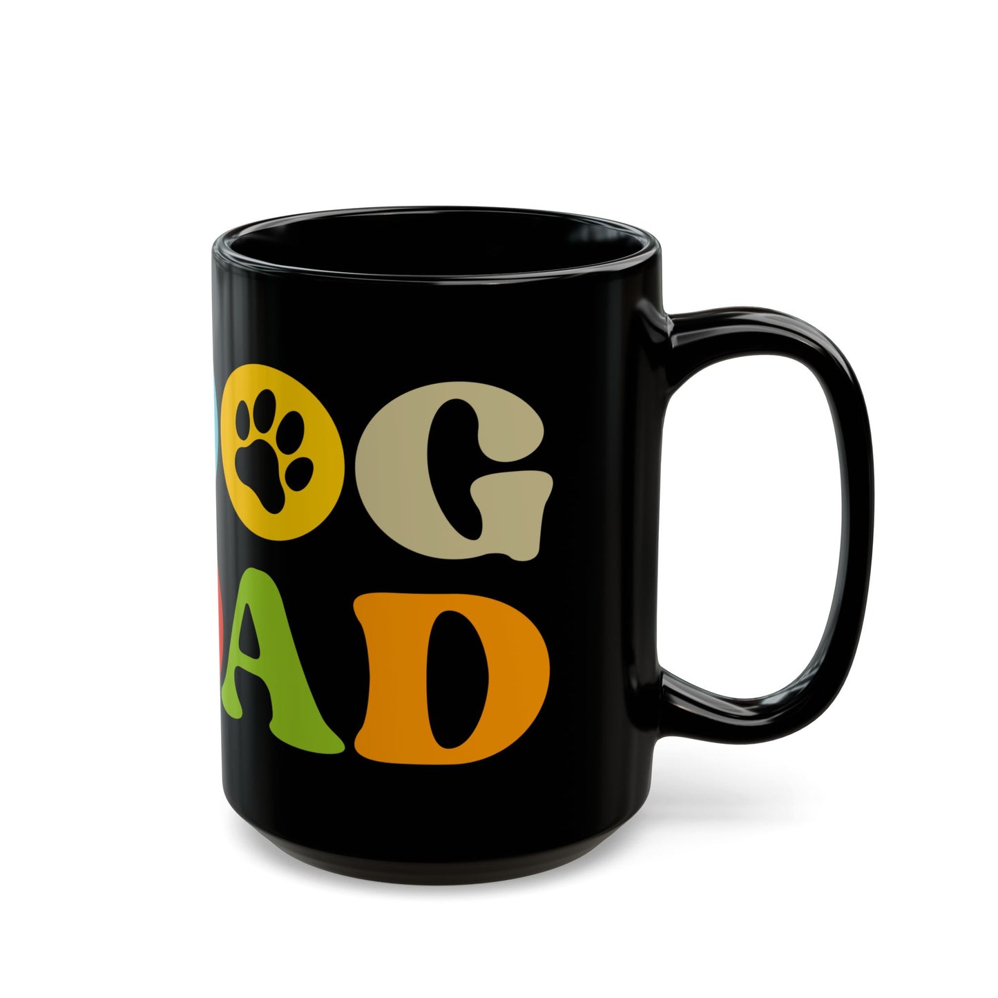 Dog Dad 15oz Black Mug
