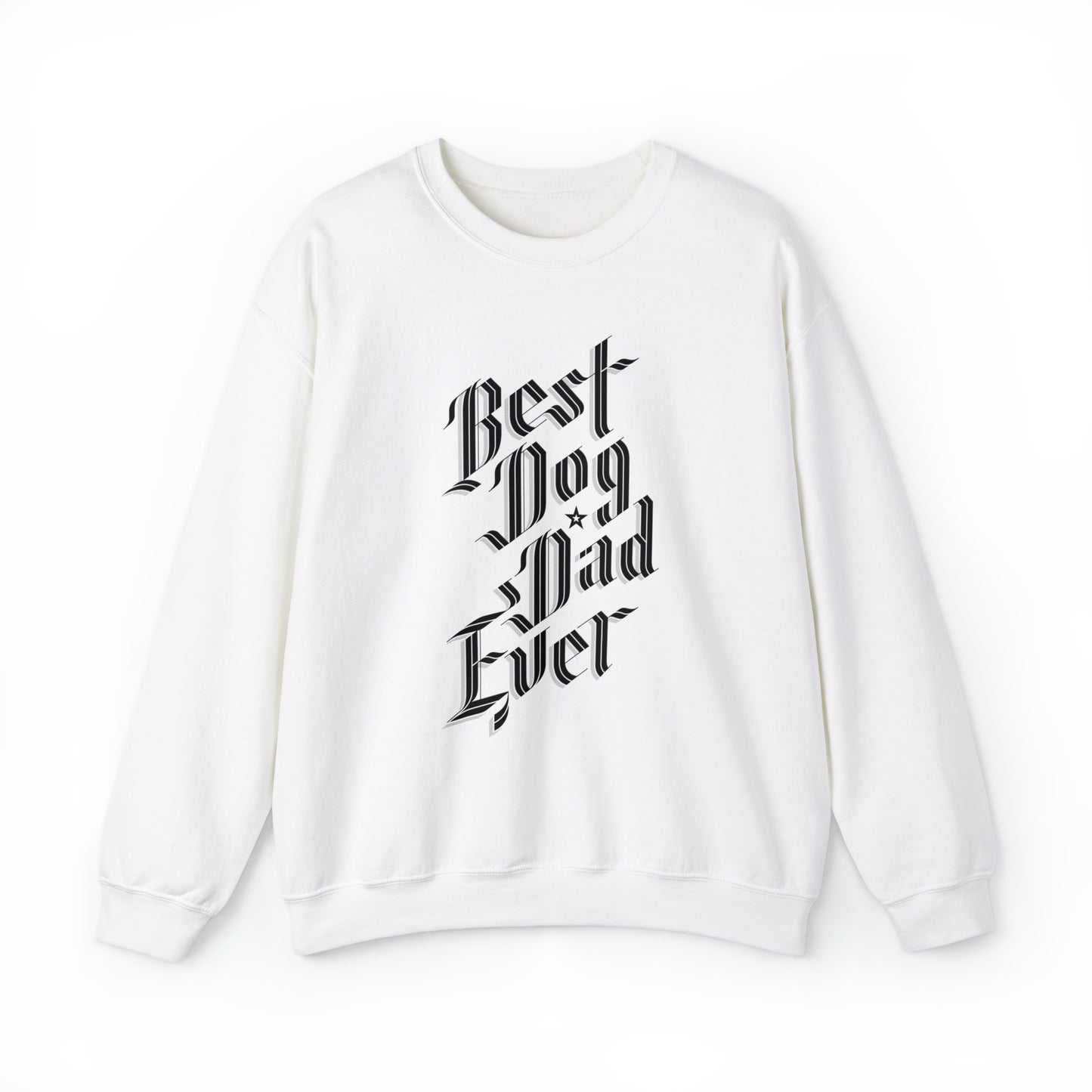 Best Dog Dad Ever Men's Heavy Blend Crewneck Sweatshirt