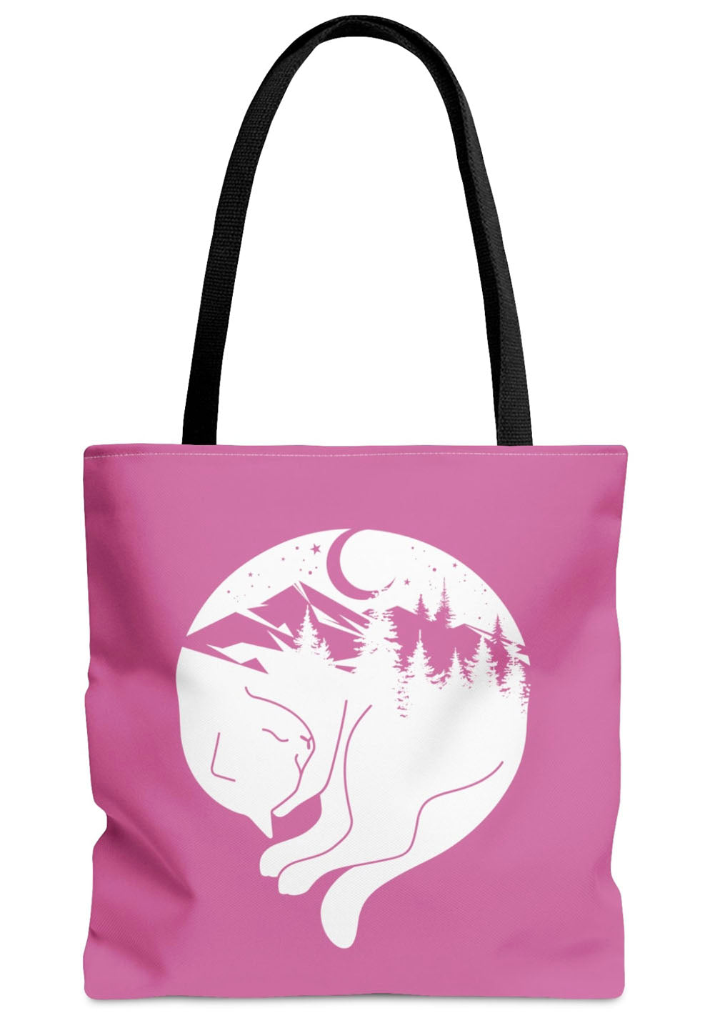 Sleeping Mountain Cat Tote Bag