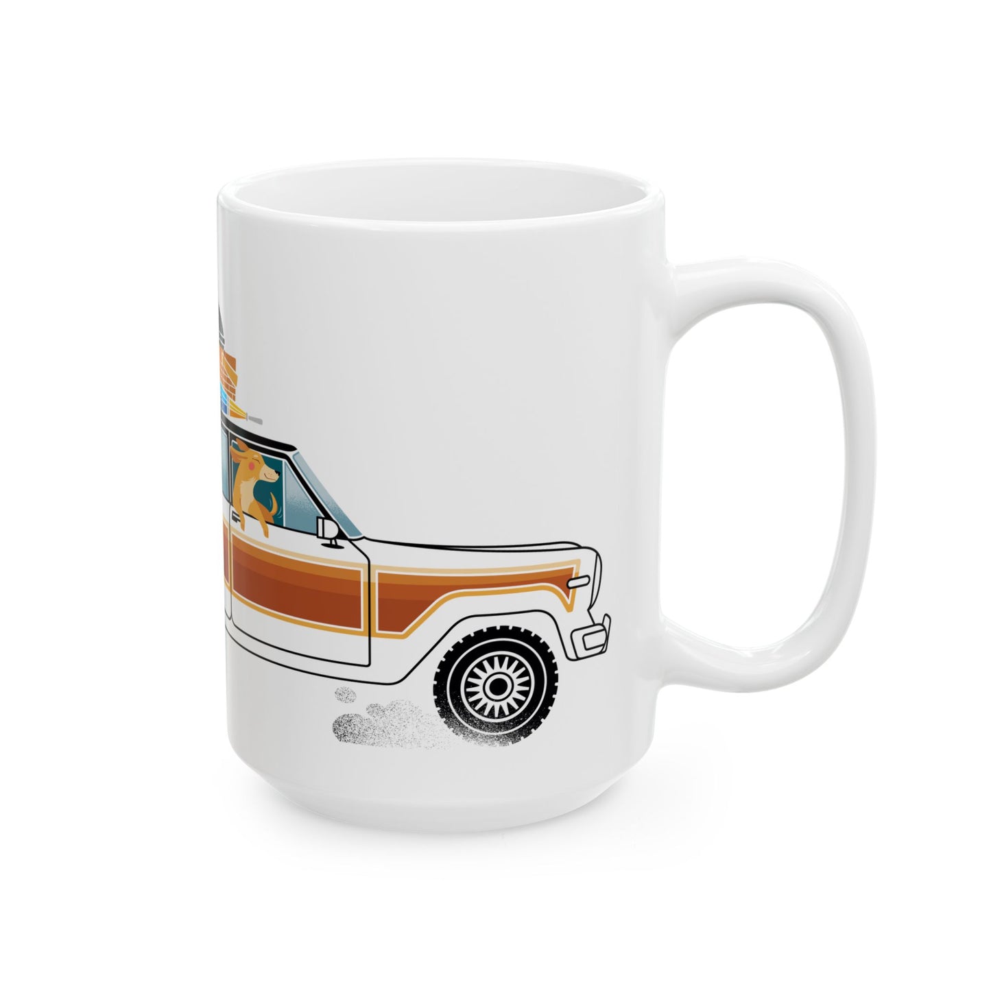 Beach Dog 15oz White Mug