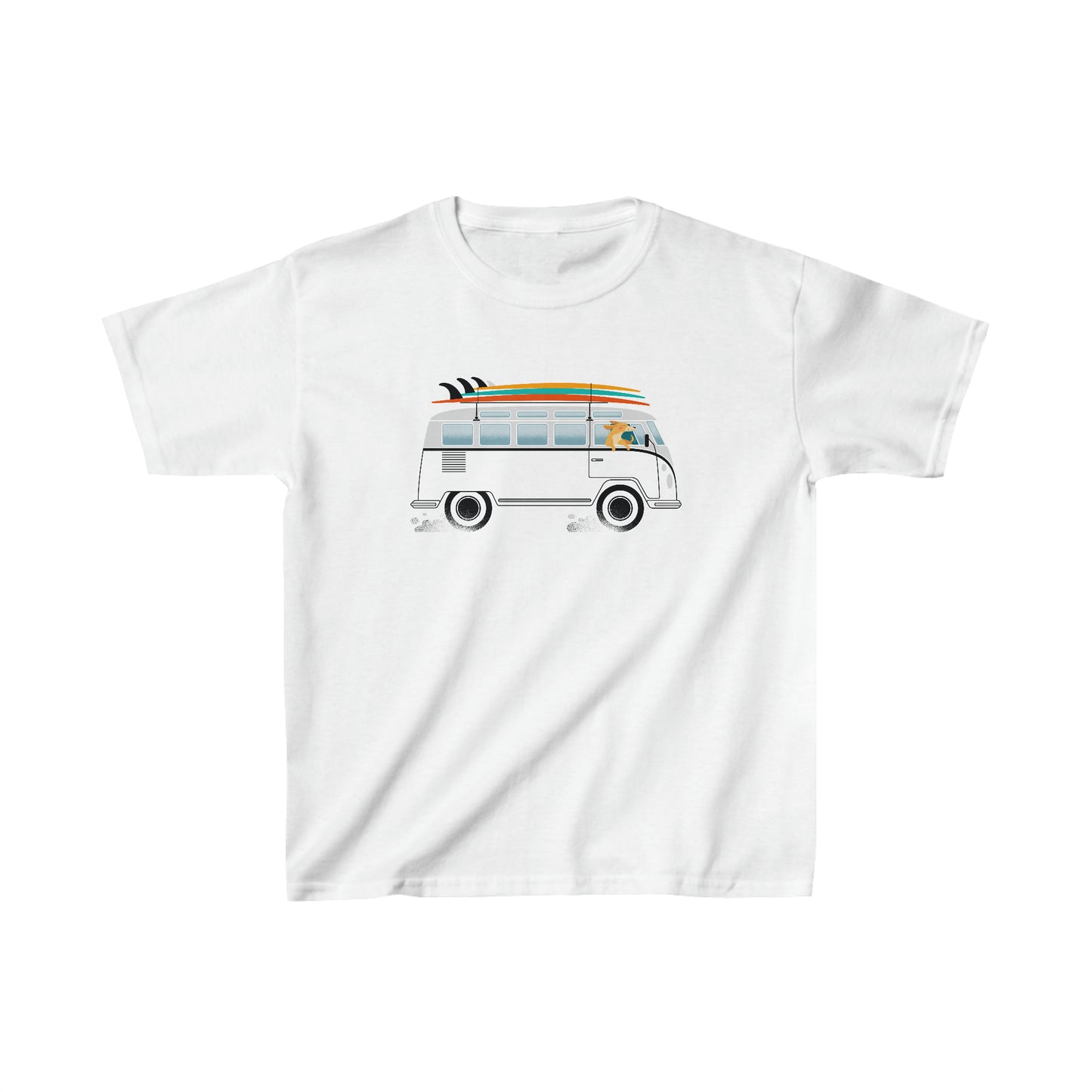 VW Van Surf Dog Kid's Heavy Cotton Tee