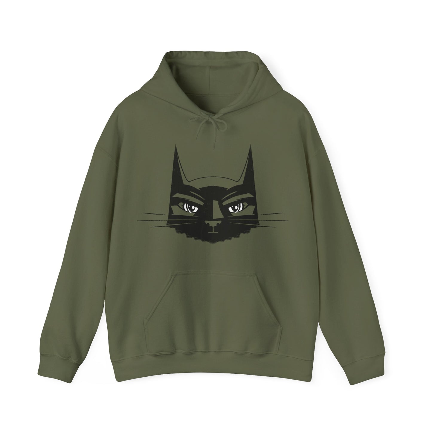 Bat Cat Men's Hooded Sweatshirt