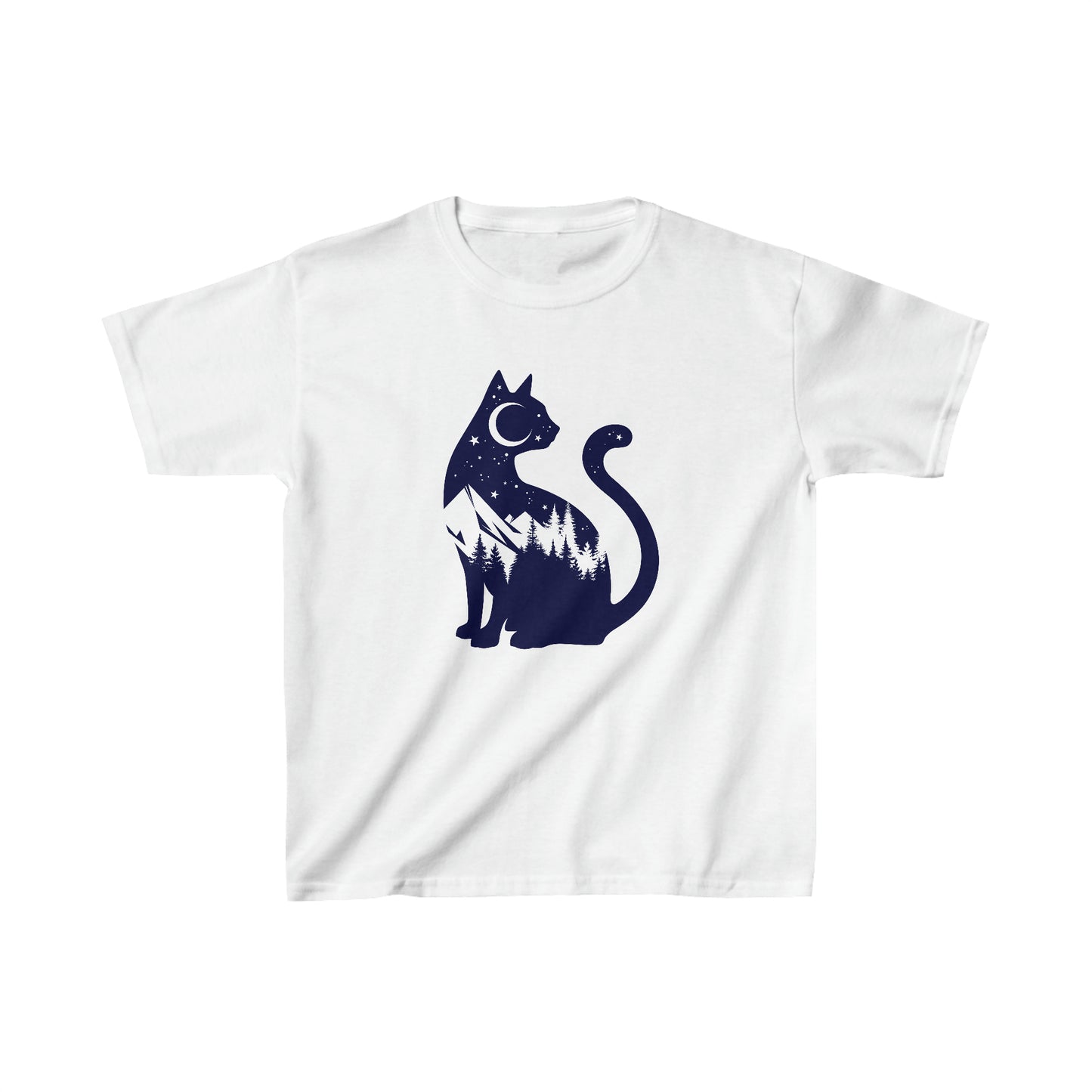 Roam Free in Style β Mountain Cat Kids' Heavy Cotton Tee!