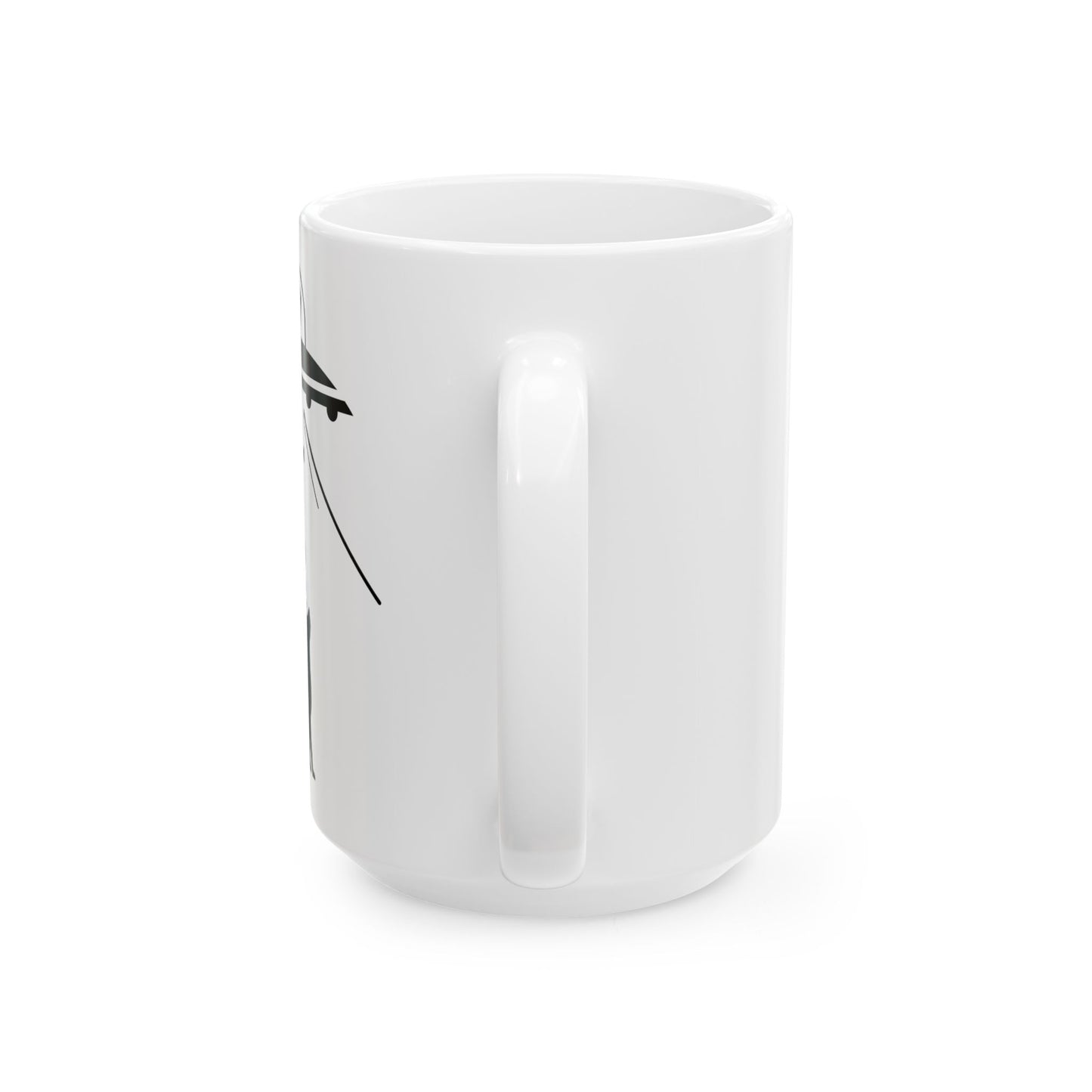 Alien Dog Bone Abduction Ceramic Mug 15oz