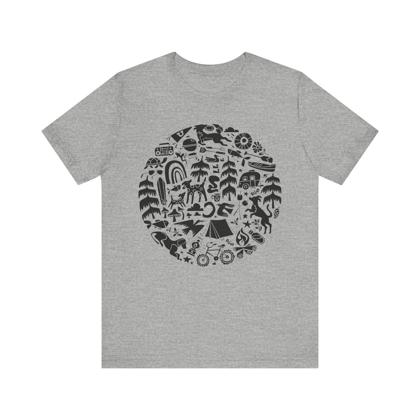 Camping Dogs Women's Graphic Tee