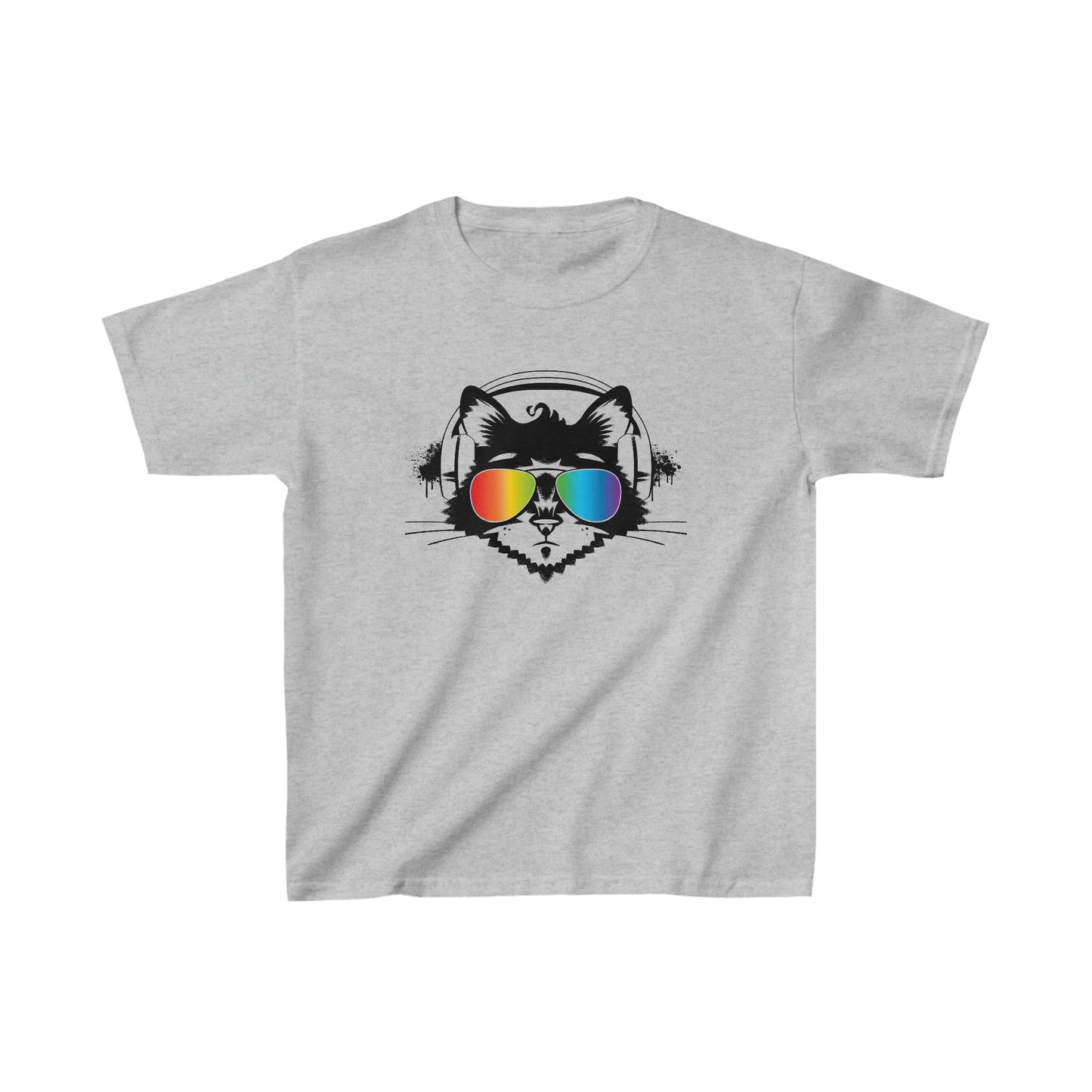 Music Cat Kid’s Heavy Cotton Graphic Tee