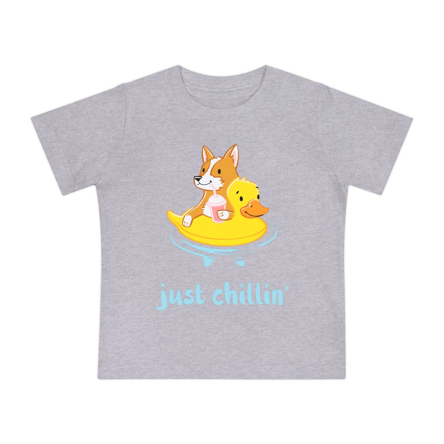 Corgi on Floaties Baby Unisex Graphic Tee