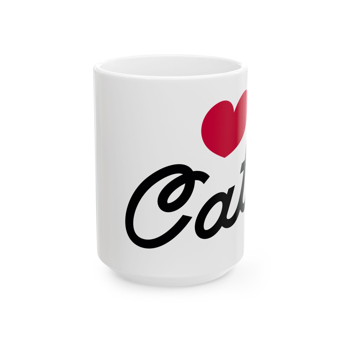 Love Cats Script 15oz White Mug