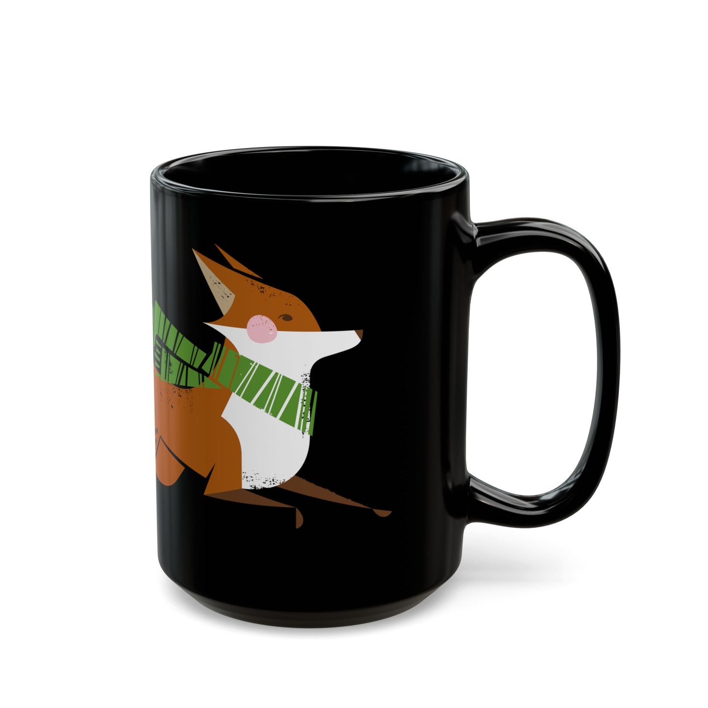 Fox on the Run 15oz Black Mug