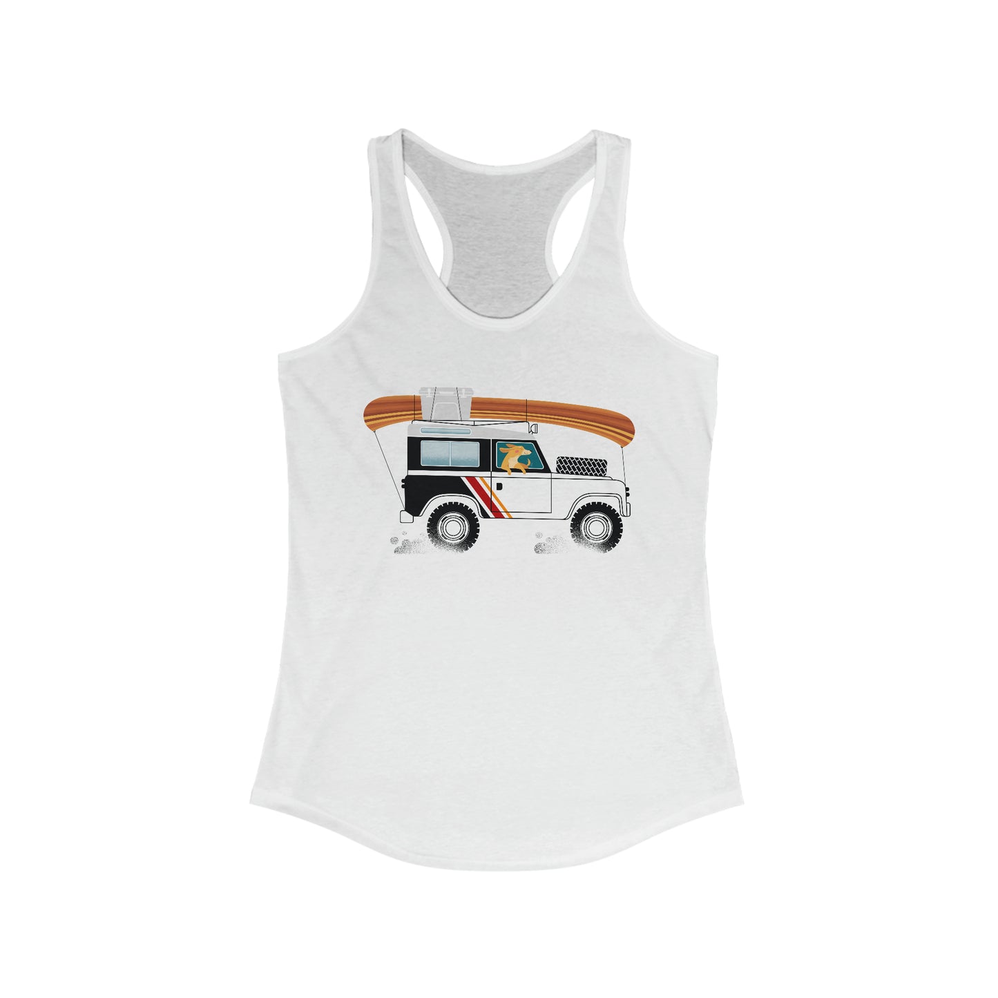 Camping Dog Women's Racerback Tank Top