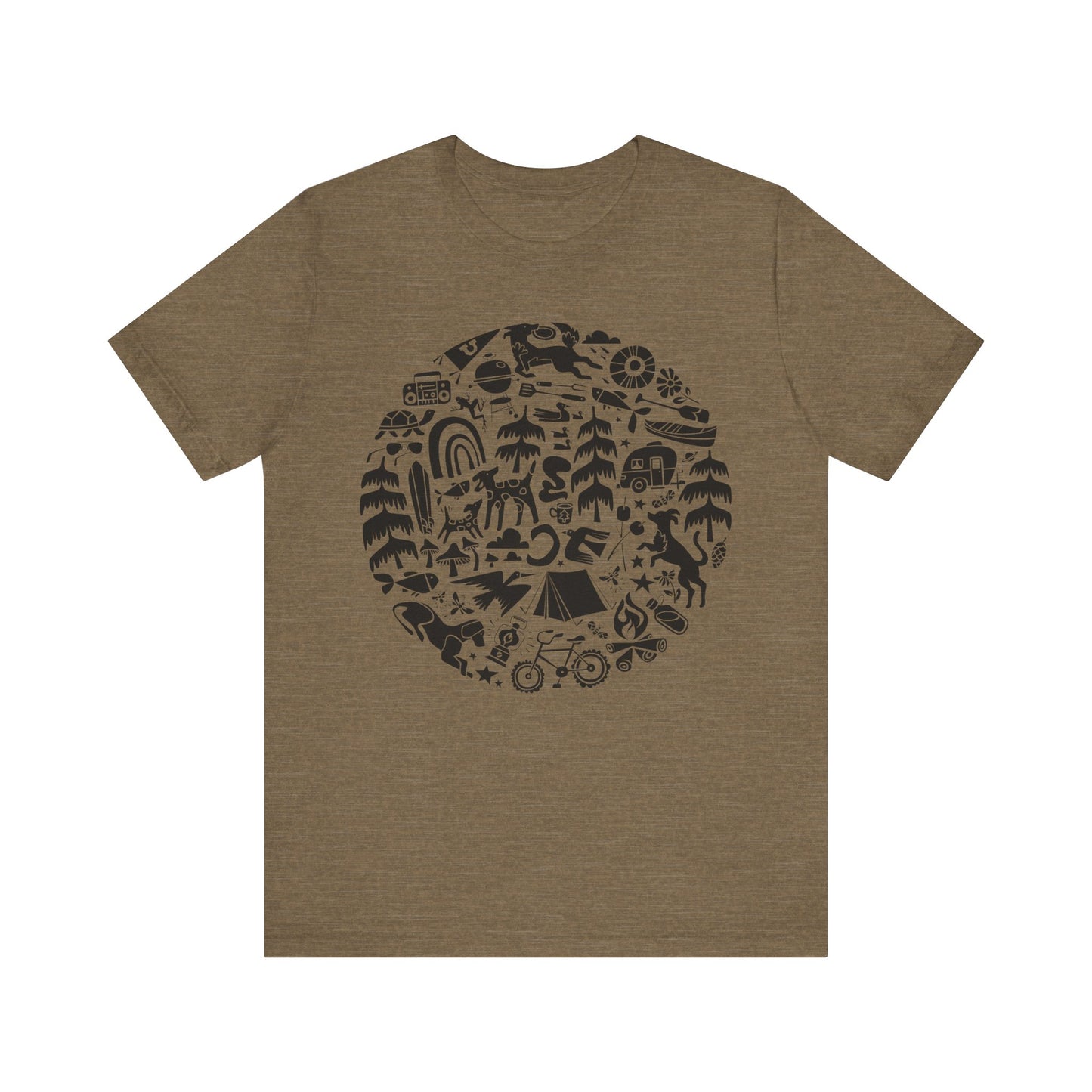 Camping Dogs Women's Graphic Tee
