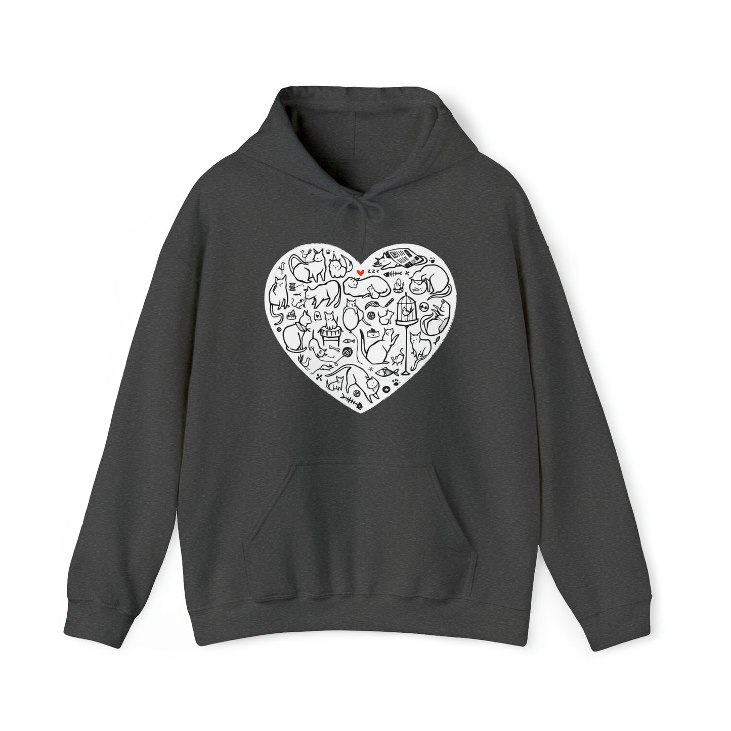 Cat Heart Women's Hooded Sweatshirt