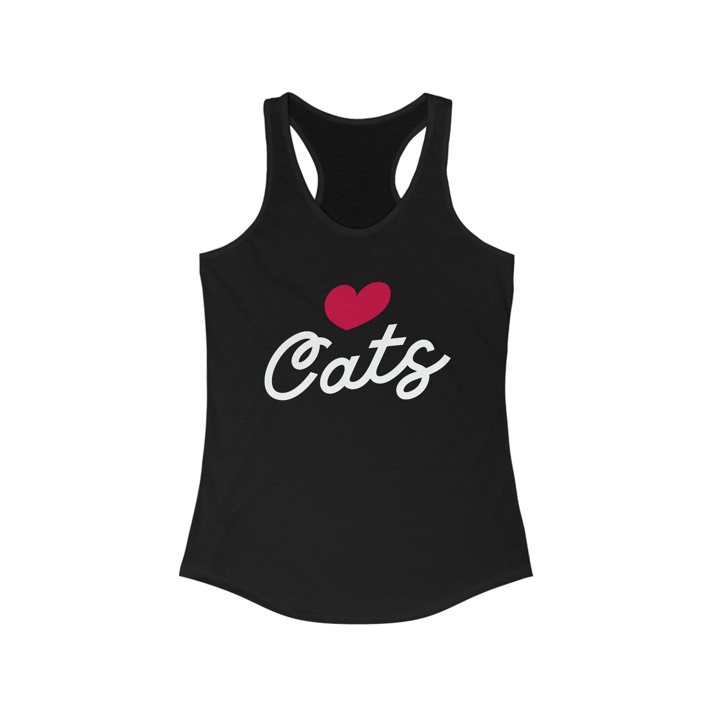 Love Cats Script Women's Racerback Tank Top