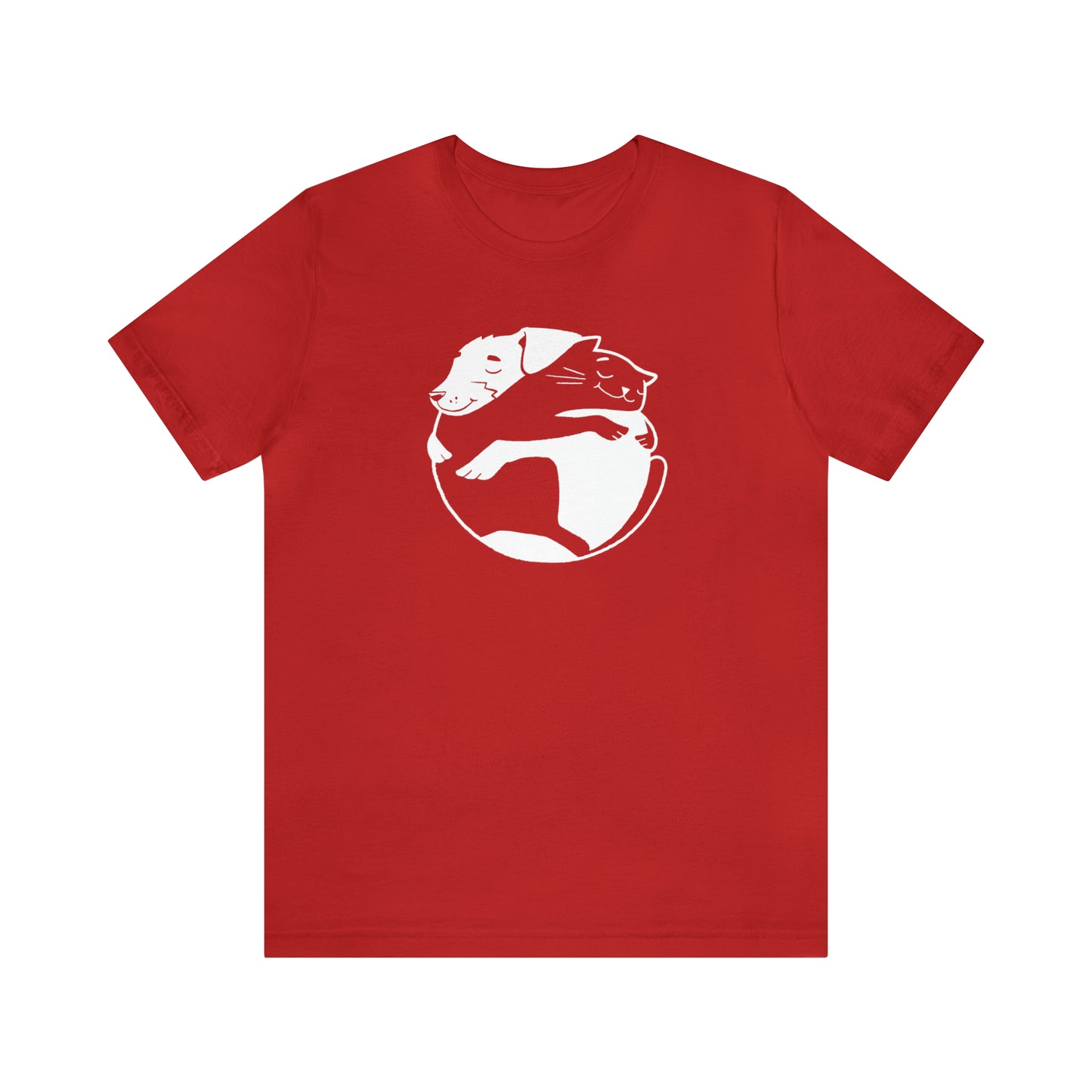 Cuddle Up in Style – Dog & Cat Hugging Tee!