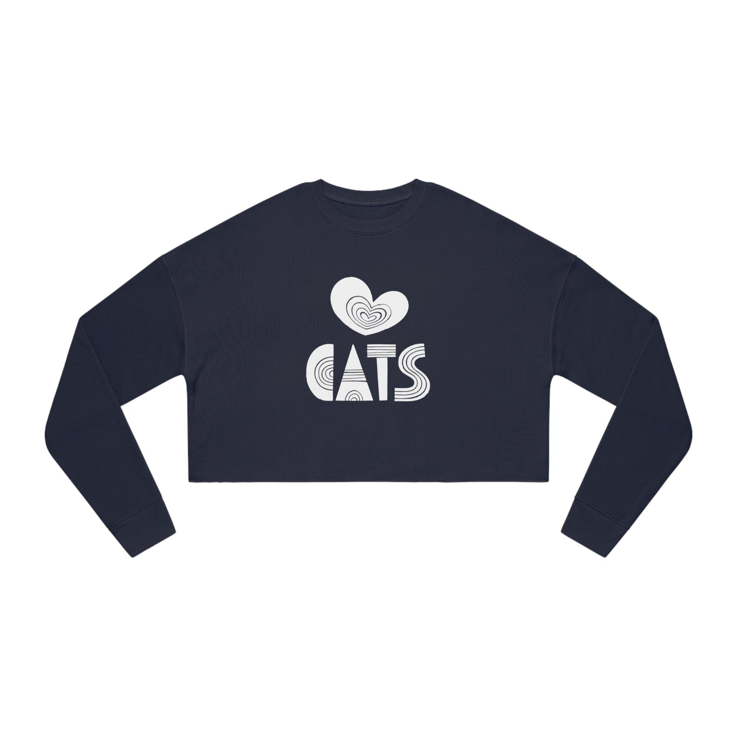 Love Cats Women's Cropped Sweatshirt