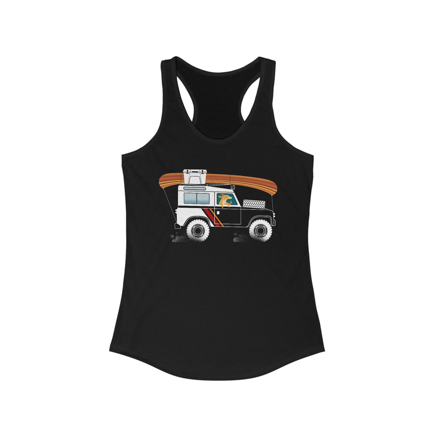 Camping Dog Women's Racerback Tank Top