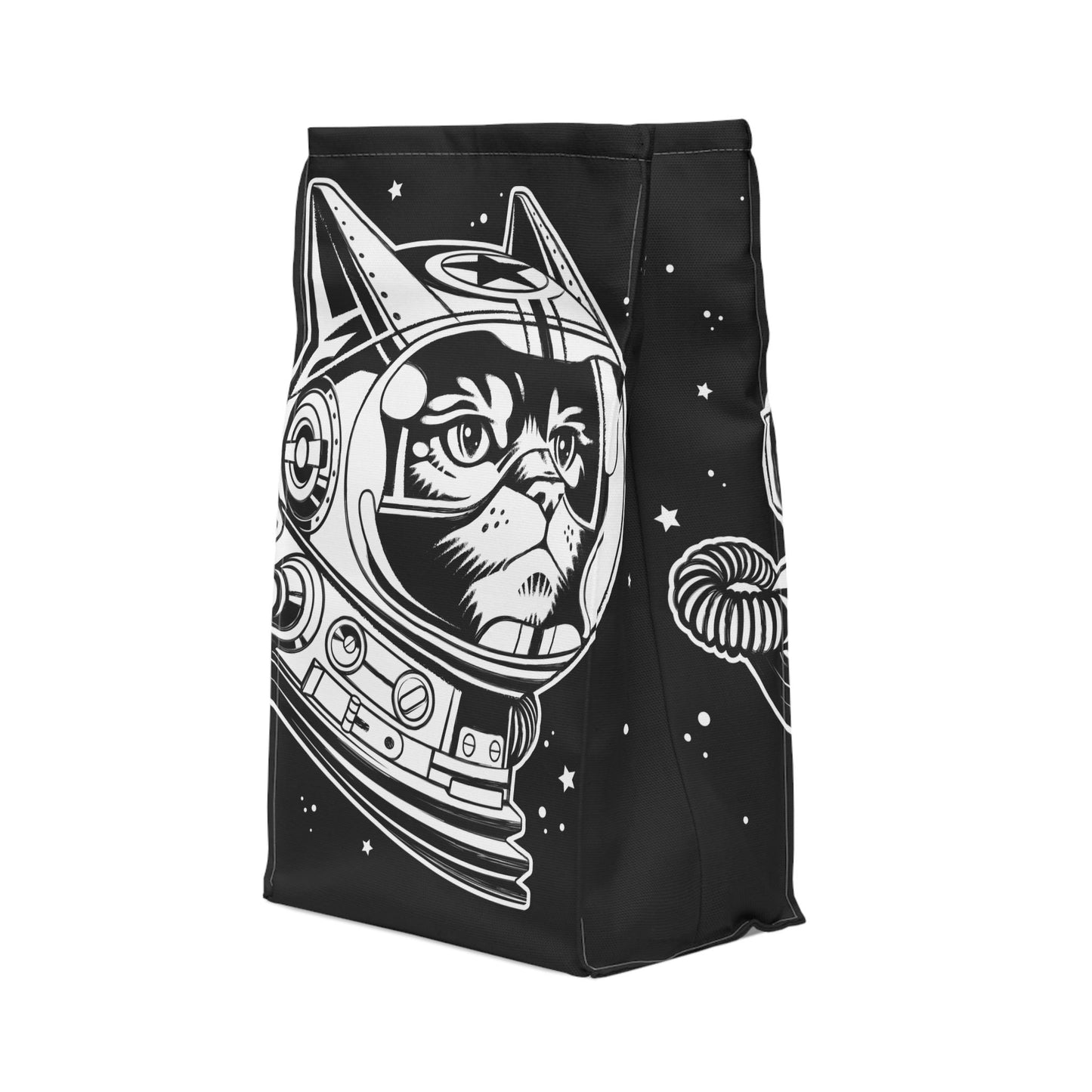 Space Cat Polyester Lunch Bag