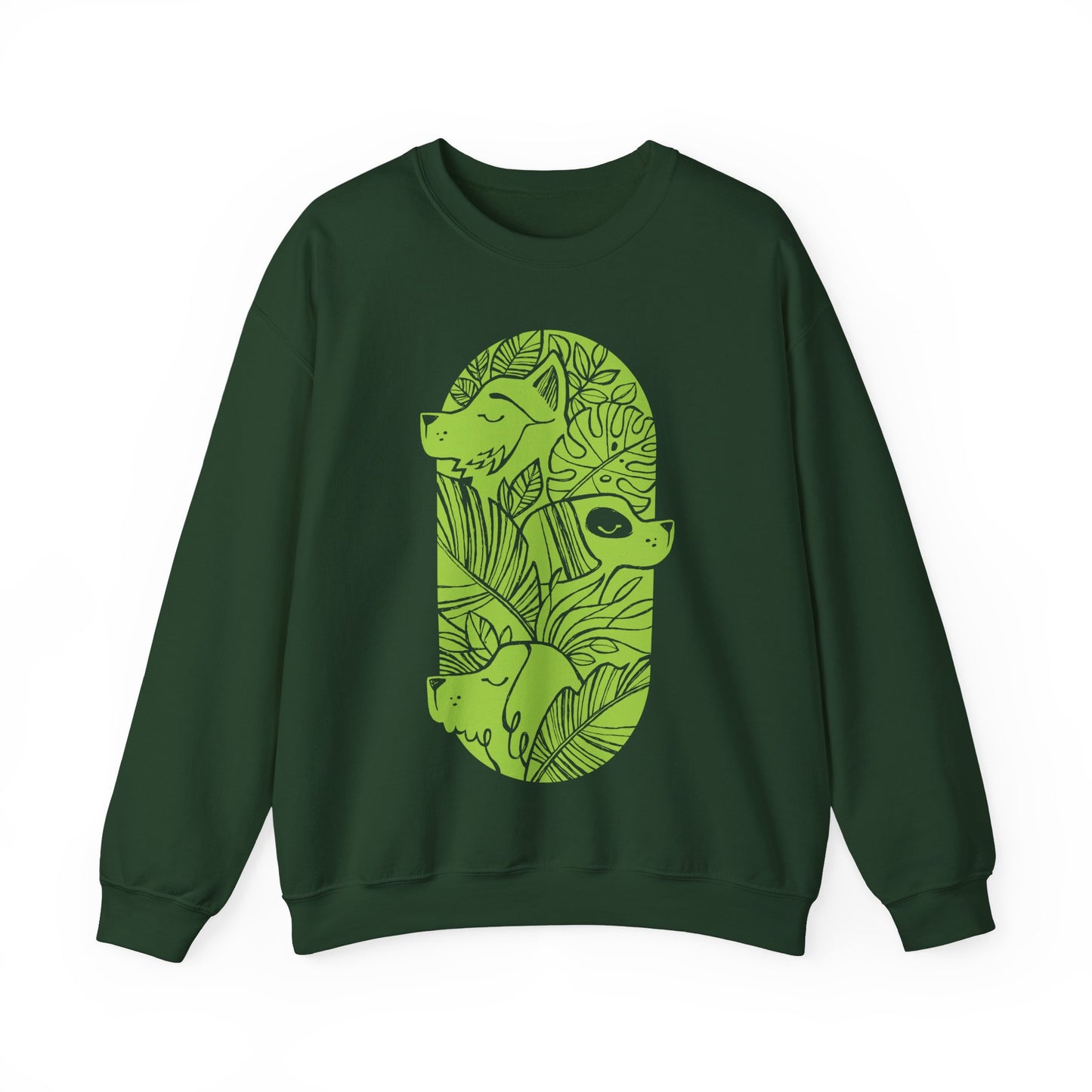 Jungle Dogs Men's Heavy Blend Crewneck Sweatshirt