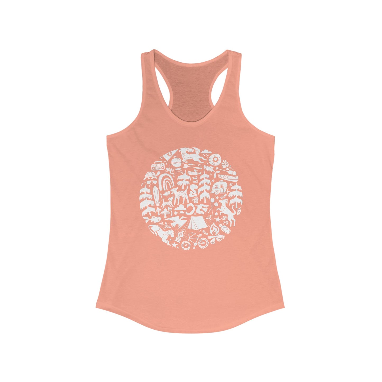Camping Dogs Women's Racerback Tank Top