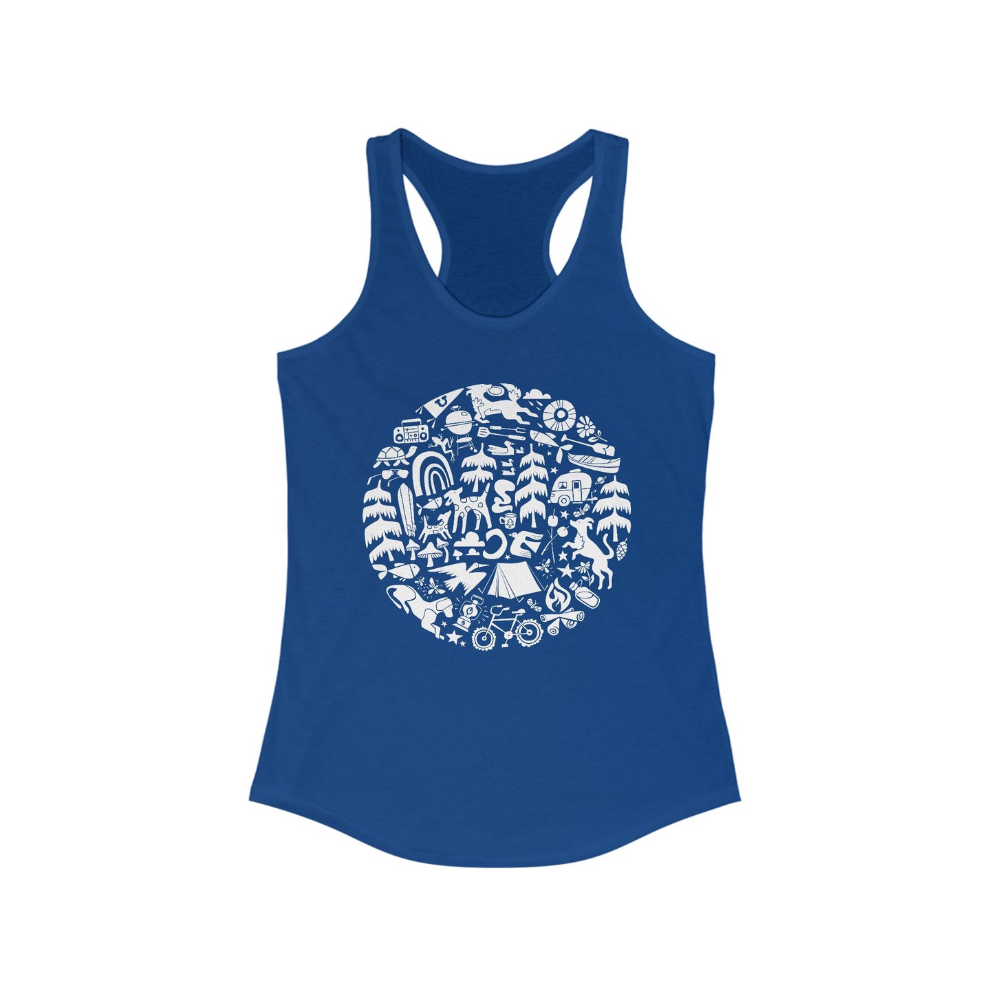 Camping Dogs Women's Racerback Tank Top