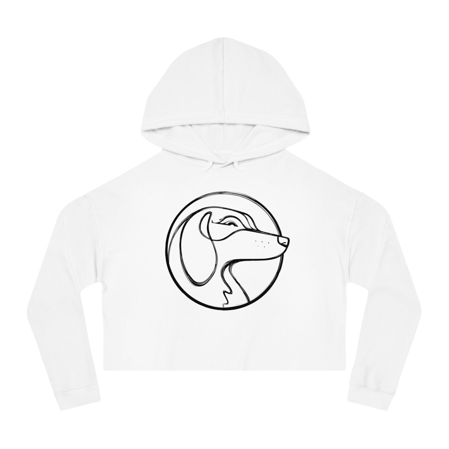 Pooch Portrait Women’s Cropped Hooded Sweatshirt