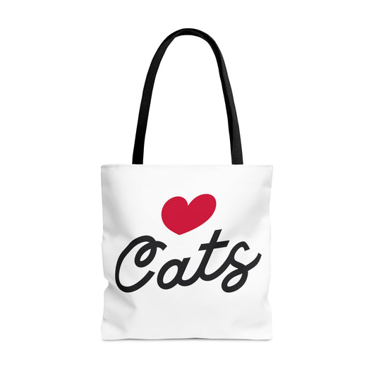 Love Cats Script Tote Bag