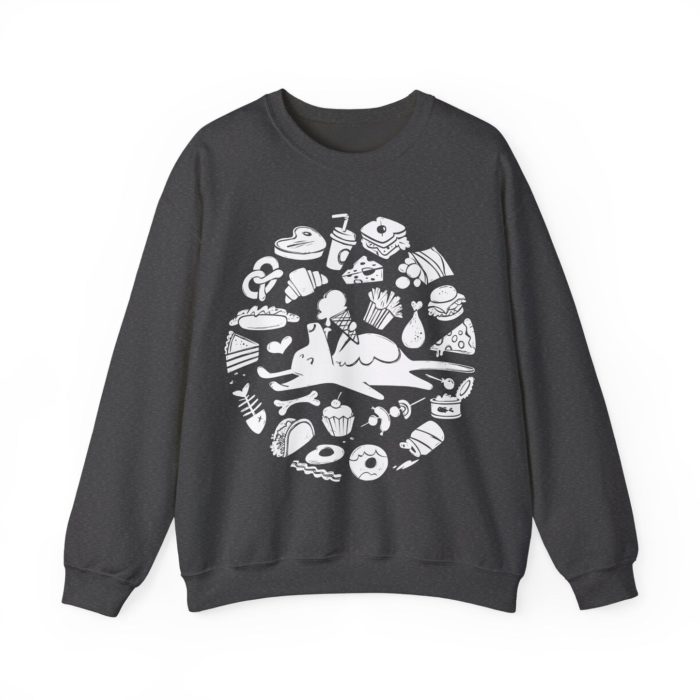All Food is Dog Food Men's Heavy Blend Crewneck Sweatshirt