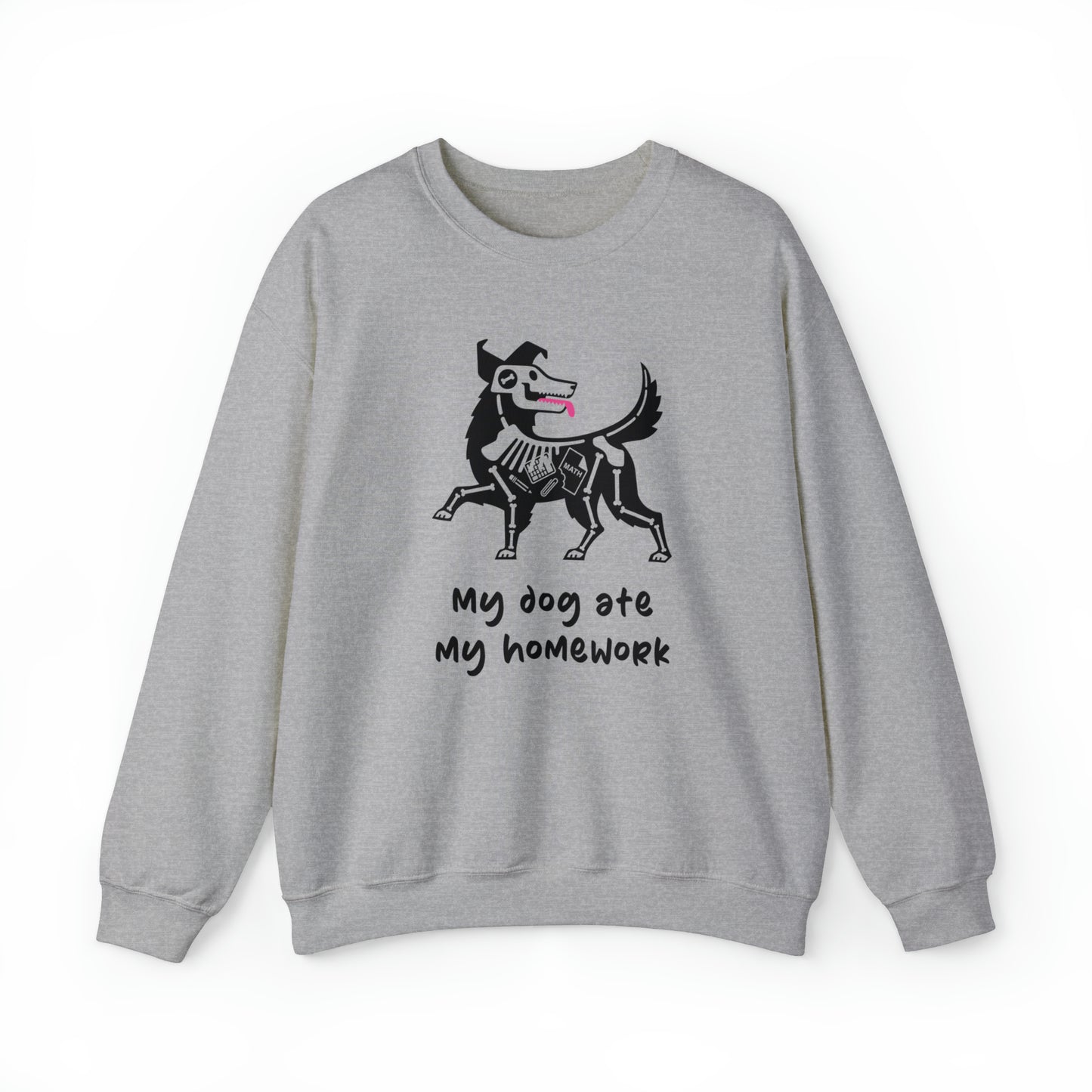 Dog Ate My Homework Women's Heavy Blend Crewneck Sweatshirt