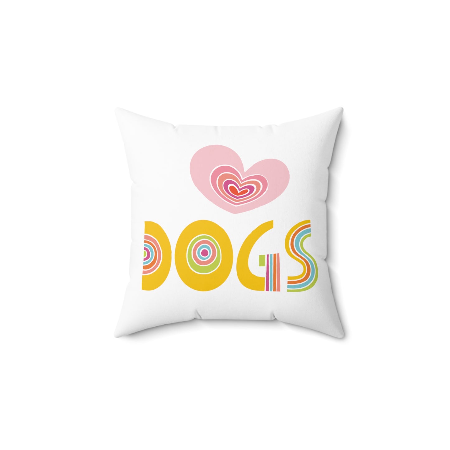 Love Dogs Spun Polyester Square Pillow