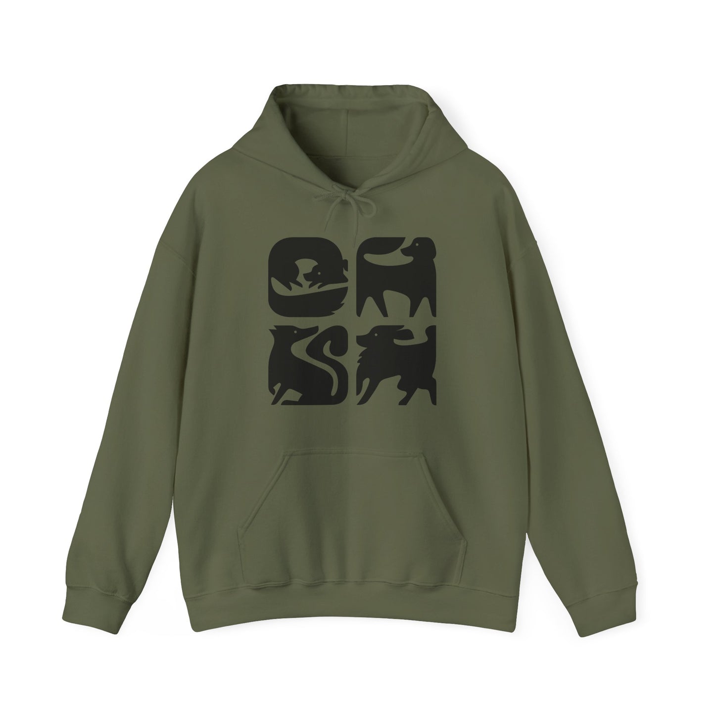 Dogs Graphic Men's Hooded Sweatshirt