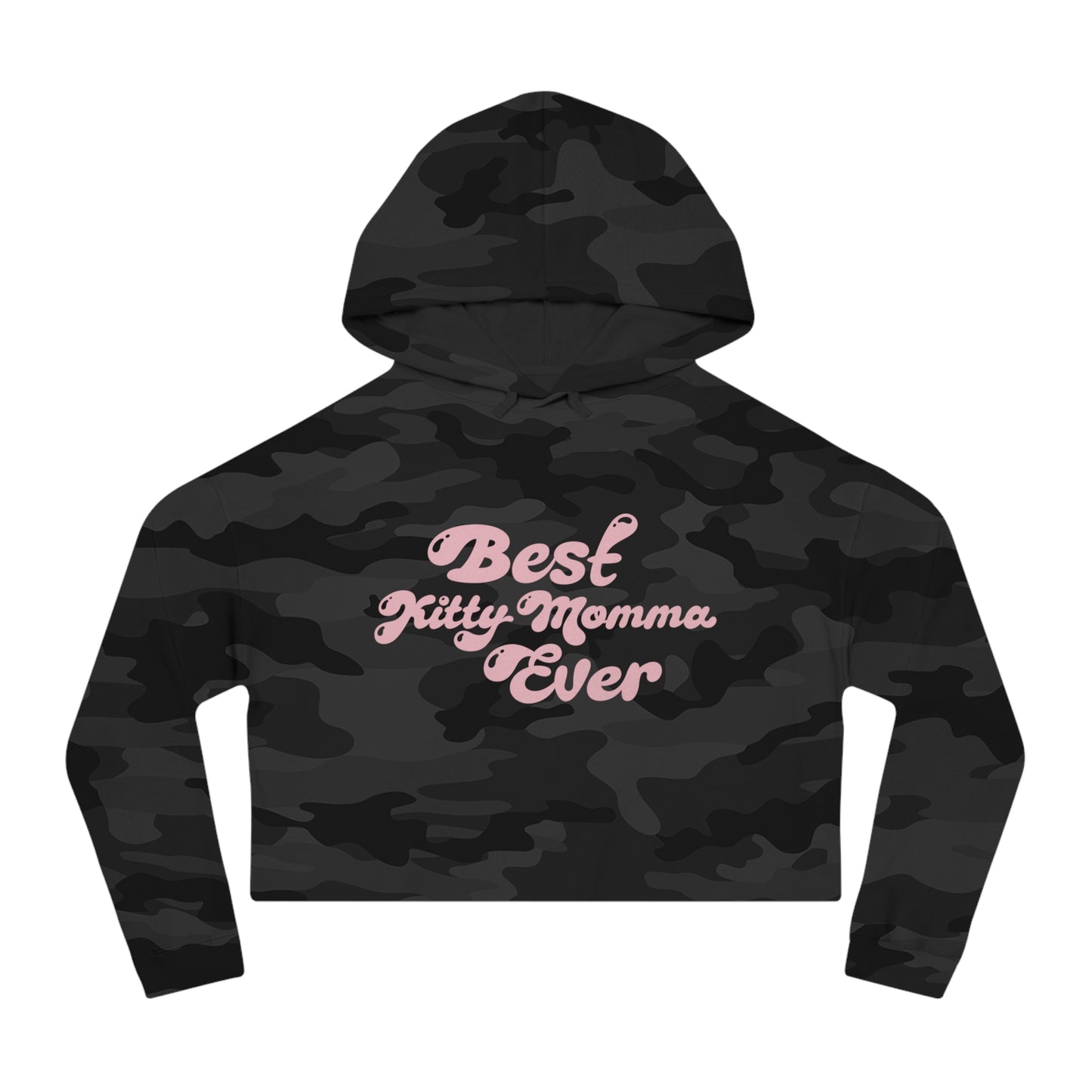 Best Kitty Momma Ever Women’s Cropped Hooded Sweatshirt