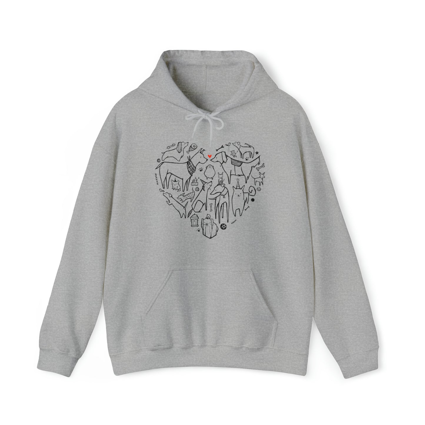 Dog Heart Women's Hooded Sweatshirt