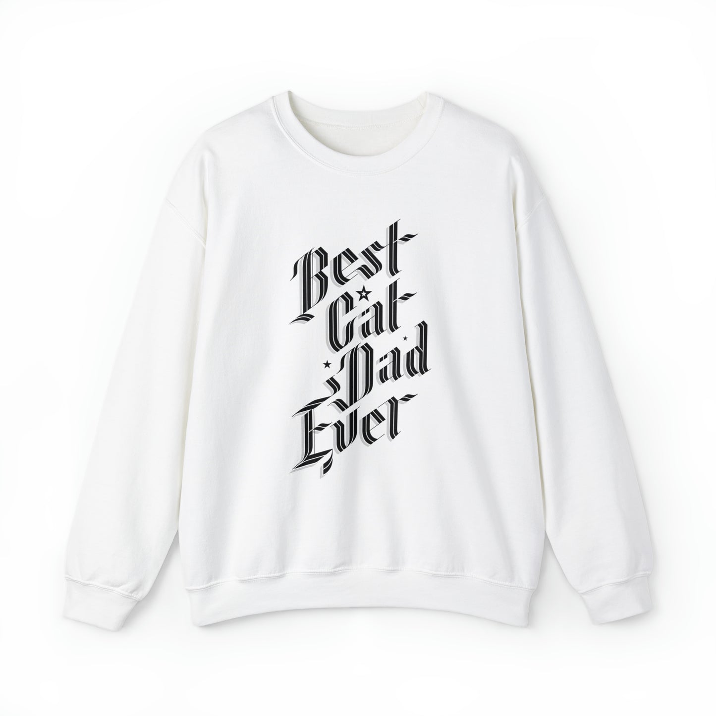 Best Cat Dad Ever Men's Heavy Blend Crewneck Sweatshirt