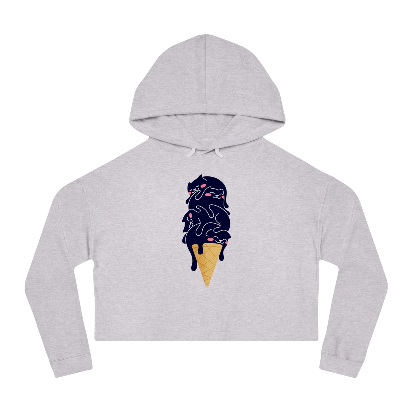 Kitty Cone Women’s Cropped Hooded Sweatshirt