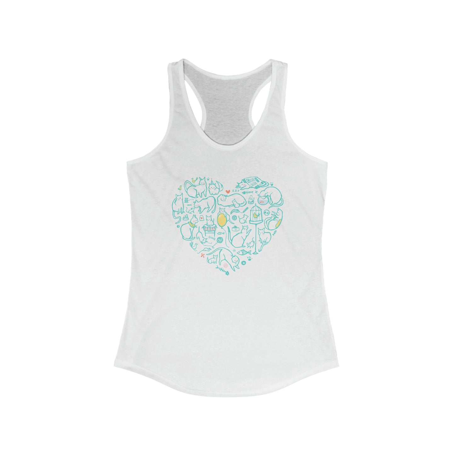 Cat Heart Women's Racerback Tank Top
