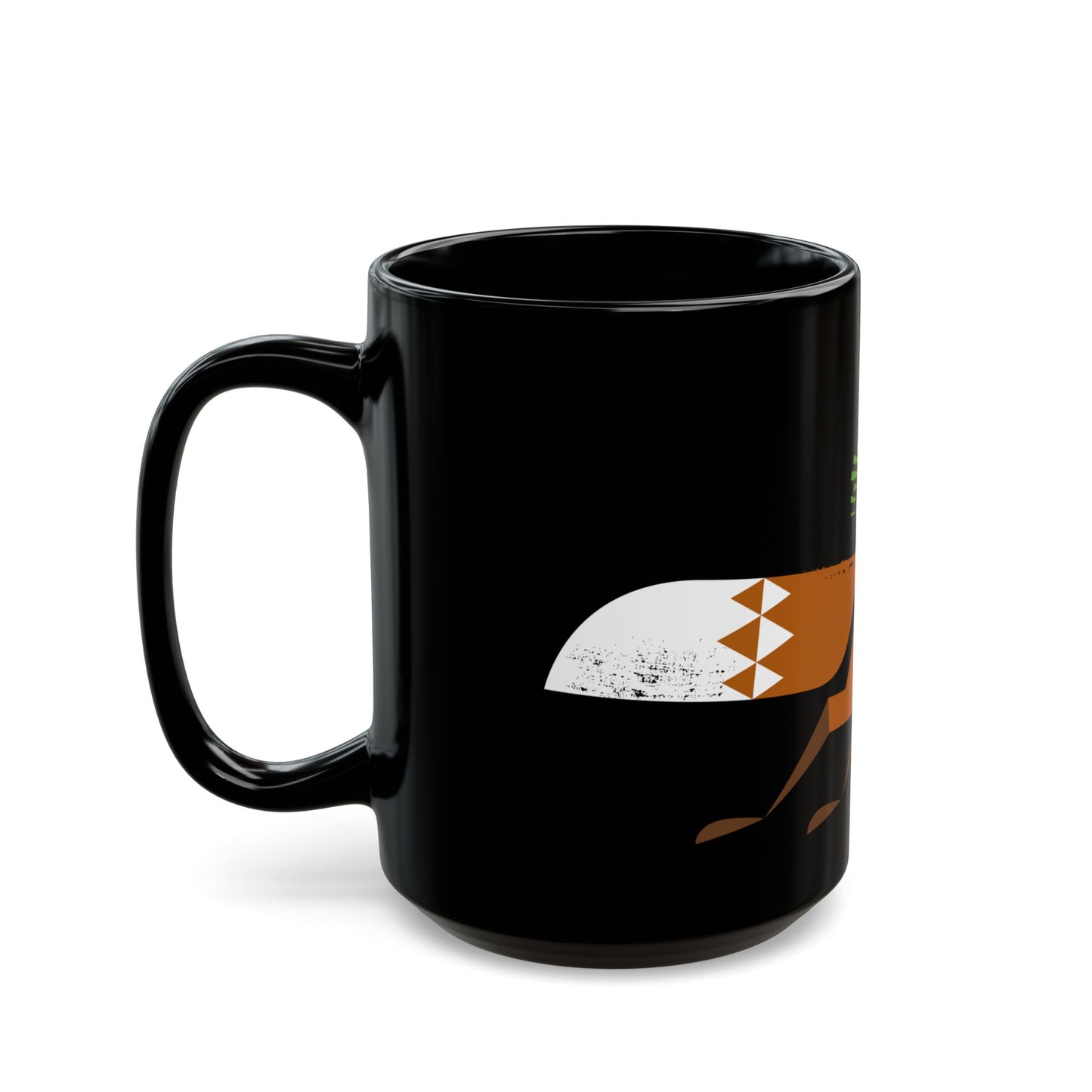 Fox on the Run 15oz Black Mug