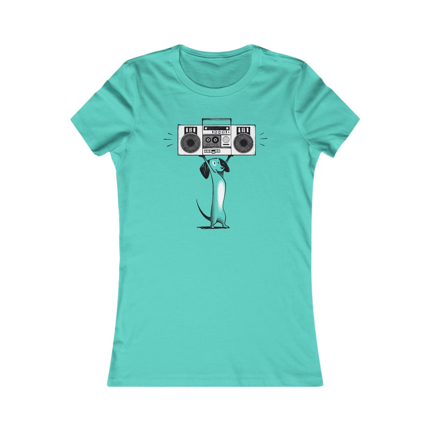Boombox Dog Women's Fitted Tee